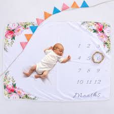 Us 11 77 38 Off Life Magic Box Soft Flannel Blanket Infant Milestones Chart Backdrops Baby Newborn Photography Backgrounds In Background From