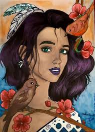 Book 📕 „enchanted creatures“ by Lalita Iyer. It's a Zendoodle Coloring  Book. Picture Roaring Rooster 🐓 I used pencils for the 🐔 rooster, mostly  FC Polys, sky and arable land was made