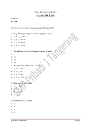 Soal kpk dan fpb kelas 4 doc. Pdf Operasi Bilangan Bulat Kpk Fpb Kelly Kobak Academia Edu