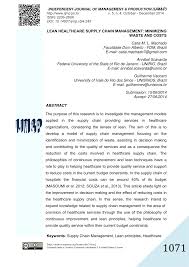 Or you may reorder by mail or phone. Pdf Lean Healthcare Supply Chain Management Minimizing Waste And Costs