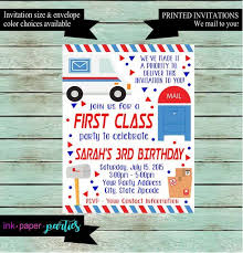 Mail Post Office Delivery Mailman Truck Birthday Party Etsy Office Birthday Party Trucks Birthday Party Kids Birthday Party Invitations