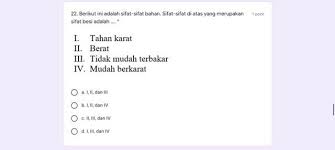 Yuk pahami sifat mekanik dari material besi. Berikut Ini Adalah Sifat Sifat Bahan Sifat Sifat Di Atas Yang Merupakan Sifat Besi Adalah Brainly Co Id