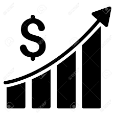 Sales Growth Bar Chart Icon Vector Style Is Flat Iconic Symbol