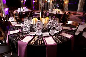 See more ideas about wedding, dream wedding, future wedding. Black With Purple Wedding Reception Tables Purple Black Wedding Table 550x366 Glamorous Purple And Silver Wedding Purple Black Wedding Purple Wedding Tables