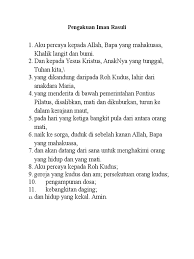 Adalah seorang yang telah diselamatkan dan mengalami. Pengakuan Iman Rasuli