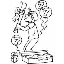 Free printable happy 18th birthday coloring page (pdf format) to download and print. Kids 7th Birthday Coloring Page