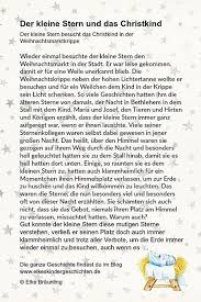 Der Kleine Stern Und Das Christkind Elkes Kindergeschichten Weihnachten Geschichte Christkind Weihnachtsgeschichte Kinder