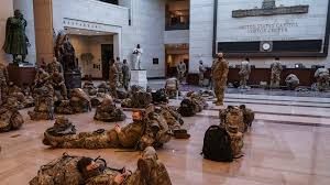 Several thousand national guard and multiple active military. National Guard Troops Sleep On Capitol Floor Before Impeachment Wusa9 Com