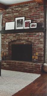 Just completed this project using 1×6 instead of 1×8. Red Brick Fireplace With Black Mantel Novocom Top