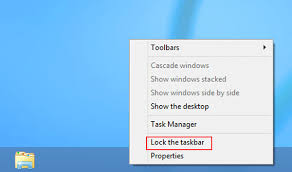 Go to click on a program on your windows taskbar and realize it's missing. How To Lock And Unlock The Taskbar On Windows 8 8 1