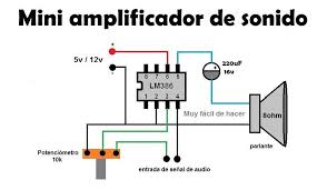 Circuito Diagrama De Un Mini Amplificador De Sonido Casero Yo Los Probe Con Unas Bocinas De Estereo Amplificador De Audio Amplificador Amplificadores De Audio