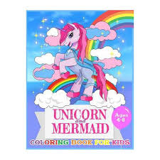 Top 50 free printable unicorn coloring pages. Unicorn And Mermaid Coloring Book For Kids Ages 4 8 Coloring Page For Boys Girls Toddlers Preschoolers Ages 3 8 Buy Online In South Africa Takealot Com