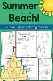 If you print the beach coloring pages out on regular printer paper, i suggest using a good set of colored pencils so the color doesn't bleed. Summer Coloring Pages At The Beach Mamas Learning Corner