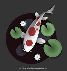 Koi Fish Painting Colored Circle Isolation Retro Decor Free Vector In Adobe Illustrator Ai Ai Format Encapsulated Postscript Eps Eps Format Format For Free Download 4 66mb