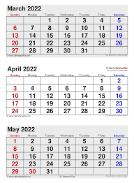 April 2022 Calendar Templates For Word Excel And Pdf