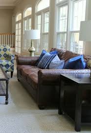 The Right Pillows For A Leather Sofa Brown Living Room Decor Brown Leather Couch Couch Decor