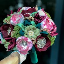 These 10 silk wedding bouquets from etsy are sure to inspire! Bouquets Weddings Silk Wedding Bouquet Folksy Wedding Bouquet Peony Bouquet Fabric Flower Bouquet Burgundy Wedding Florals Brooch Bouquet Bridal Bouquet