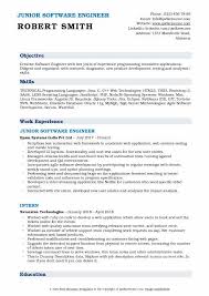 junior software engineer resume samples