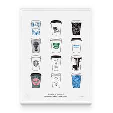 100% uk, branded paper cups. Coffee Cups Of New York City Vol 2 Print The Coolector