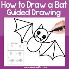 How To Draw A Bat Guided Drawing Guided Drawing Draw A Bat Bat Printable