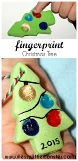 Fingerprint Christmas Tree Salt Dough Ornament Recipe Christmas Crafts Christmas Crafts For Kids Preschool Christmas