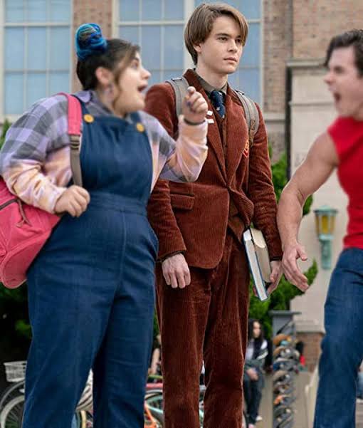 The Babysitter: Killer Queen Cole Corduroy Suit - Hollywood Leather Jackets