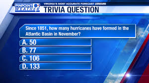 Nov 01, 2020 · november has just one birthstone, the radiant topaz. Wfxr Weather Trivia How Often Do November Hurricanes Develop Wfxrtv