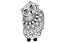 Download Owl Mandala Style Svg Cut File By Creative Fabrica Crafts Creative Fabrica