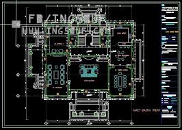 مخطط مشروع فيلا طراز قصر 4 تصميم 2019 اوتوكاد Dwg Vip