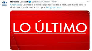 En este mes comenzaría, según calendario conmebol, las eliminatorias sudamericanas rumbo al mundial de qatar 2022. Eliminatorias Qatar 2022 La Reaccion De La Prensa Internacional Tras Suspension De Fecha Doble De Marzo En Sudamerica Por Fifa Y Conmebol Fotos Rpp Noticias