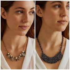 J. Crew Statement Rhinestone Crystal Necklace Trio