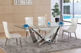 What are some popular product styles within glass dining room sets? Bradley Modern Glass Top Dining Table