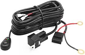 Led switch can wire two lights meanwhile. Amazon Com Yitamotor Led Light Bar Wiring Harness With Fuse Relay On Off Switch Compatible For Jeep Pickup Atv Off Road Fog Driving Light Bar Up To 180w 12v 40a 8ft Automotive