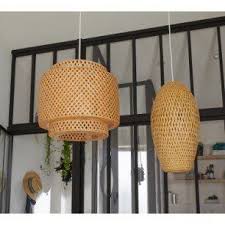 Suspension Nature Bambou Naturel Lussiol Doramu 1 Lumiere S D 40 Cm Bambou Lumiere Et Suspension