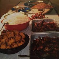 My Ivorian Feast On Our Wedding Day Rice Plantain Chicken Abidjan Ivory Coast West Africa West African Food African Food West African Food Africa Food