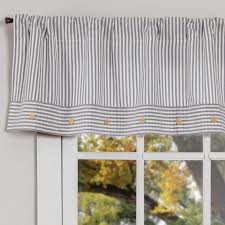 Curtains, drapes, and valances are window treatments that serve both a decorative and utilitarian function. Farmhouse Ticking Blue Lined Valance 2019 Curtains Diy Farmhouse Decor Farmhouse Bedroom Decor Decor