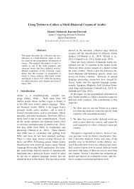 Most popular sites that list astd codes roblox. Pdf Using Twitter To Collect A Multi Dialectal Corpus Of Arabic