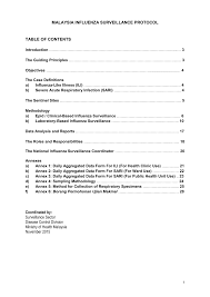 Epidemiological investigations and contact tracing have uncovered links between cases. Pdf Malaysia Influenza Surveillance Protocol