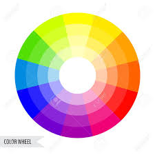 bright color wheel chart isolated on white background vector