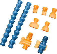 ZJGY -84235 Kit de montagem de mangueira de refrigera&ccedil;&atilde;o ajust&aacute;vel, POM, s&eacute;rie de bicos planos, 9 pe&ccedil;as, mangueira de refrigera&ccedil;&atilde;o de bocal plano DI ...