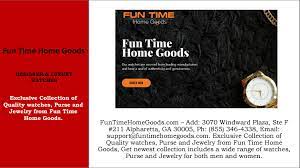 Address, phone number, directions, and more. Fun Time Home Goods By Fun Time Home Goods Issuu