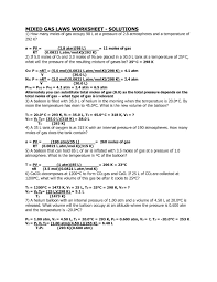 Ficha online de gas volumes para 10. Combined Gas Law Worksheet Chart Answer Key Bined Gas Law Problems Worksheet Answers Briefenc Ideal Gas Law Worksheet Template Worksheets