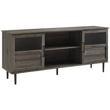 It took a couple hours, but is well worth taking the. Walker Edison Transitional Tv Stand Cabinet For Most Tvs Up To 65 Slate Gray Bb58own2dsg Best Buy