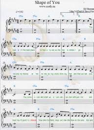 Ed Sheeran Shape Of You Free Piano Sheet Music Download Pdf Piano Sheet Music Free Piano Sheet Music Sheet Music