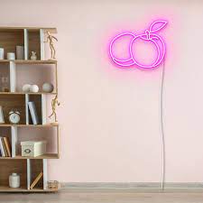 The perfect mix of art and light. Double Peach Neon Light For Sale By Custom Neon Led Flex Wall Decor