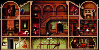 Mondo Releasing Clue Score On Vinyl Vinyl House On A Hill Dark Wood Trim