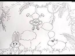 How To Draw Cute Jungle Animals, Step By Step Easy. - Youtube