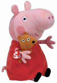 Ty Beanie Baby Buddy 10 Medium Peppa Pig Plush Animal Stuffed Toy Mwmts Retired Ebay Peppa Pig Soft Toy Peppa Pig Plush Pig Plush