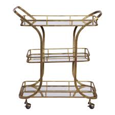 Modern contemporary pub serving bar cart mirrored shelf, polished brass finish. Retro Mid Century Tiered Gold Serving Bar Cart Mirrored Shelves Rolling Wheels For Sale Online Ebay