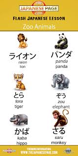Japanese Vocabulary Lesson Zoo Animals In Japanese You May Check Some Of Our Vocabulary Builders Here Learn Japanese Words Learn Japanese Japanese Words